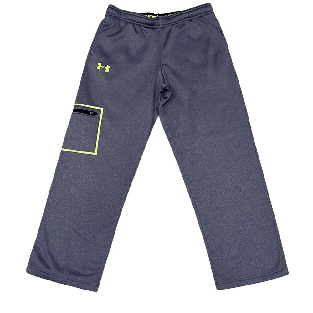 Under Armour Youth Large Grey Sports Sweat Pants with Picket & Extra Zip Pocket
